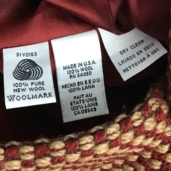 Jones New York Tweed Wool Blazer Jacket Red Camel Tan sz 14 NWT NEW - Picture 4 of 7